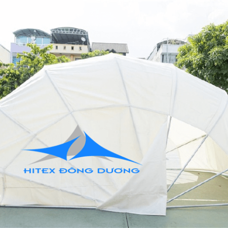 Nhà bạt che xe hơi hình bán nguyệt