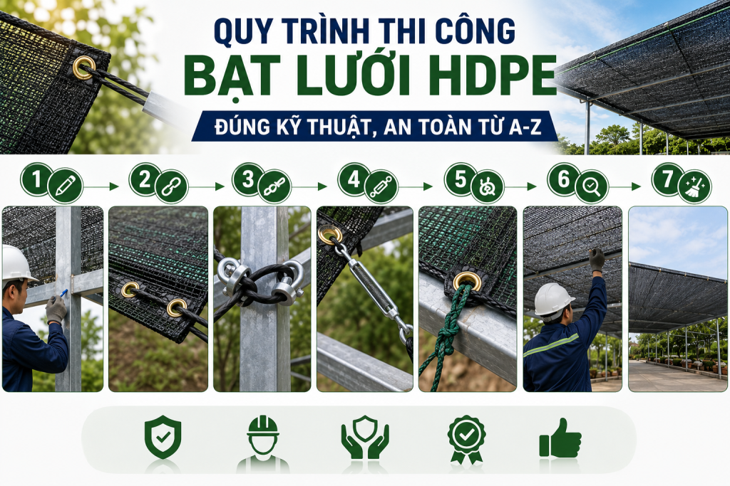 Quy trinh thi cong bat luoi HDPE dung ky thuat an toan tu A Z